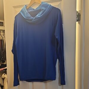 Lululemon Blue Cowl Neck Long Sleeve Top